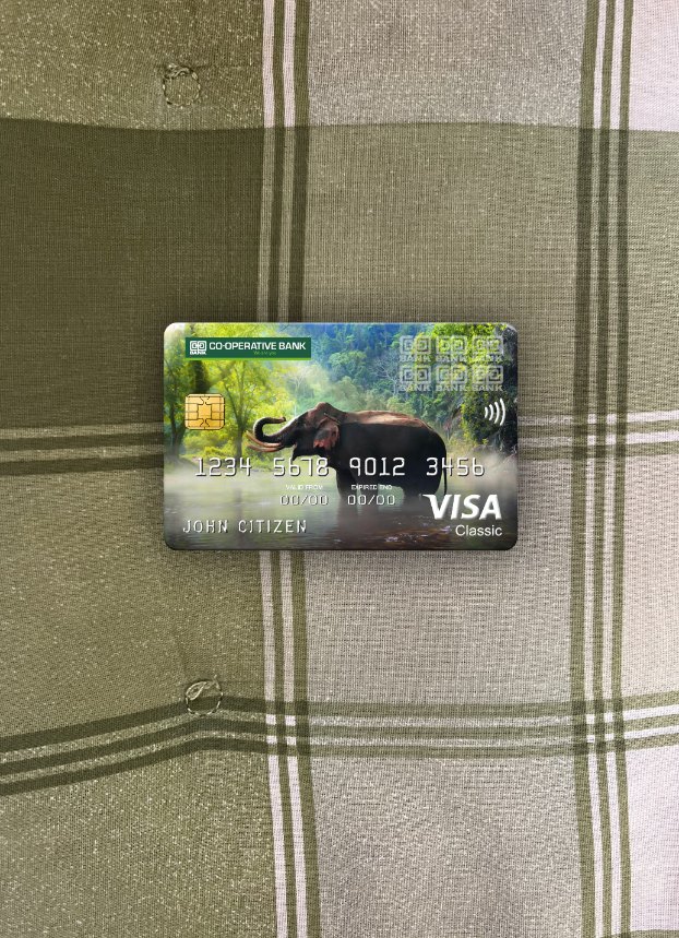 Download Kenya Co operative Bank visa classic card photolook front Photoshop template